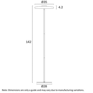 Amity 142cm LED Floor Lamp – Contemporary Adjustable Glass Design