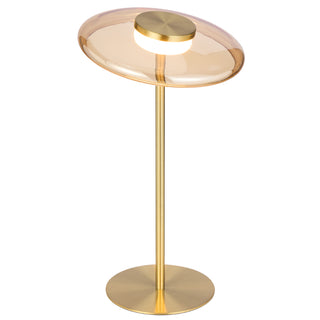 Amity 25 cm LED Table Lamp – Modern Adjustable Glass Disc Design