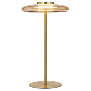 Amity 25 cm LED Table Lamp – Modern Adjustable Glass Disc Design