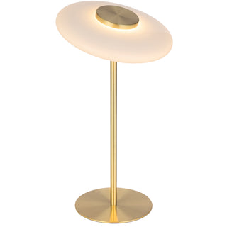 Amity 25 cm LED Table Lamp – Modern Adjustable Glass Disc Design