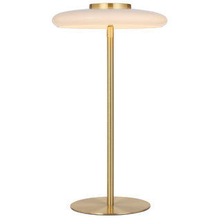 Amity 25 cm LED Table Lamp – Modern Adjustable Glass Disc Design
