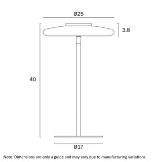 Amity 25 cm LED Table Lamp – Modern Adjustable Glass Disc Design