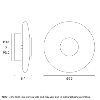 Amity 25cm LED Wall Light – Modern Glass Disc Design
