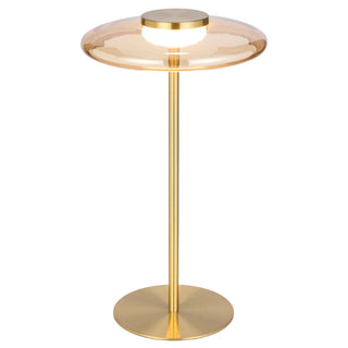 Amity 25 cm LED Table Lamp – Modern Adjustable Glass Disc Design