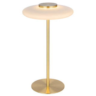 Amity 25 cm LED Table Lamp – Modern Adjustable Glass Disc Design