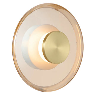 Amity 25cm LED Wall Light – Modern Glass Disc Design