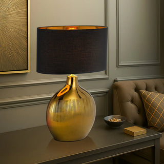 Ancora table lamp by Telbix styled on console table in luxury interior