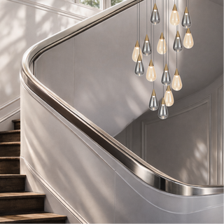 Atico 15 Light Pendant staircase void installation