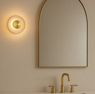 Amity 25cm LED Wall Light – Modern Glass Disc Design