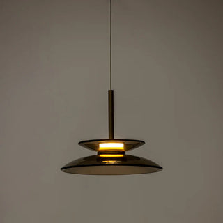 Pendant light fixture on a plain background