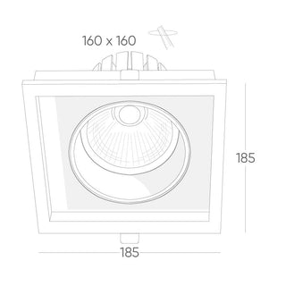 Indirect (Lightel) B511/28W Single Square 28W LED Adjustable Commercial DL from Davoluce Lighting