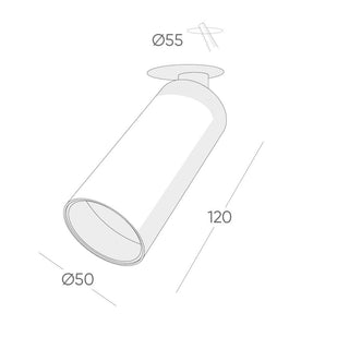 Indirect BCA514 Semi recessed 15w LED Adjustable dimmable spotlight from Davoluce