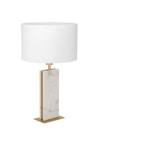 BELESAR Table Lamp – Travertine / White Marble