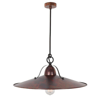 Bronze pendant light on a white background