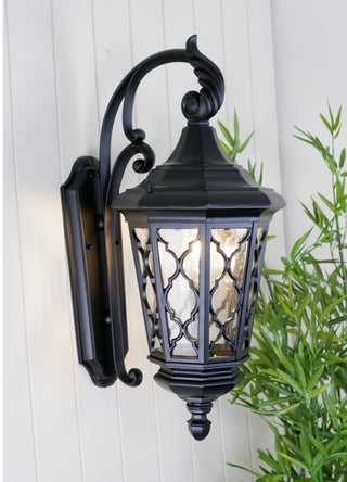 TELBIX BRINLEY 28 EXTERIOR WALL LIGHT. SPANISH STYLE OUTDOOR LIGHTS. FRENCH PROVINCIAL STYLE EXTERIOR LIGHTS