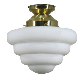 Victorian Beehive Glass Batten Fix Light – 10" Opal Matte Glass Shade