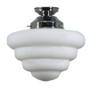Victorian Beehive Glass Batten Fix Light – 10" Opal Matte Glass Shade