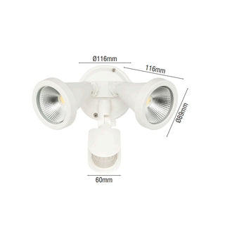 Stinger LED Twin Security Floodlight With Sensor