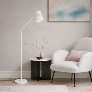 White Cadena Floor Lamp in modern living room