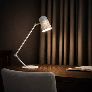 Adjustable Table Lamp with Perforated Metal Shade