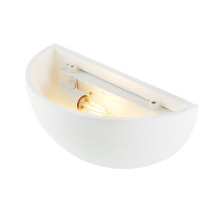 Camero Gypsum Wall Light – Paintable White G9 Wall Fixture by Telbix