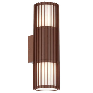 Cashel Twin Exterior Wall Light in Weathered Rust finish outdoor wall light