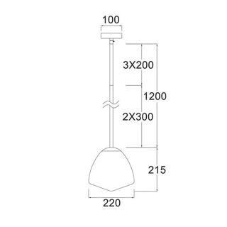 CLA CIOTOLA2: Interior Tipped Dome Frosted Glass Pendant Lights. Davoluce Lighting