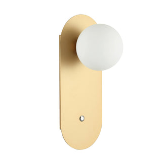 CLA Ovalis Wall Light with Opal Diffuser & Switch – Black, White, Gold | Davoluce Lighting