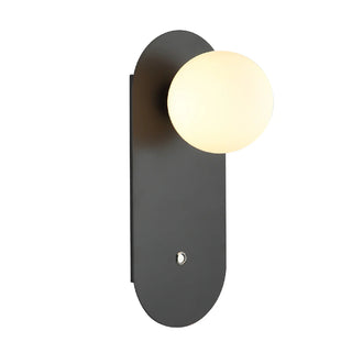 CLA Ovalis Wall Light with Opal Diffuser & Switch – Black, White, Gold | Davoluce Lighting