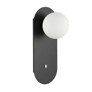 CLA Ovalis Wall Light with Opal Diffuser & Switch – Black, White, Gold | Davoluce Lighting