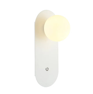 CLA Ovalis Wall Light with Opal Diffuser & Switch – Black, White, Gold | Davoluce Lighting