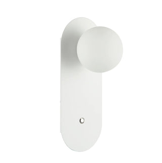 CLA Ovalis Wall Light with Opal Diffuser & Switch – Black, White, Gold | Davoluce Lighting