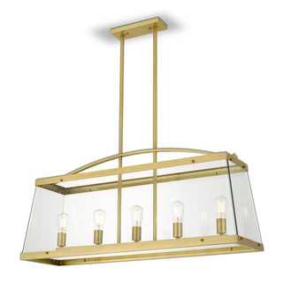 COLAIR 5 Light Solid Brass Pendant - Ex Display