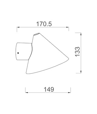 Cuchara Cone Exterior Wall Light IP65 GU10