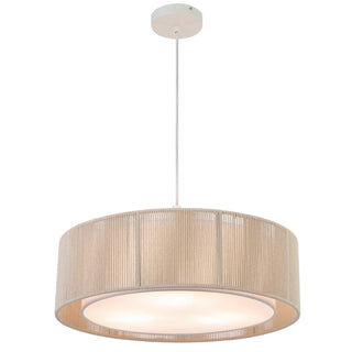 CUSCO 50 Pendant – Natural Rope / White by Telbix Lighting