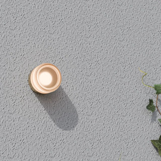 Outdoor installation of Gull 138 mm Ribbed LED Wall Light – Brass finishleft.