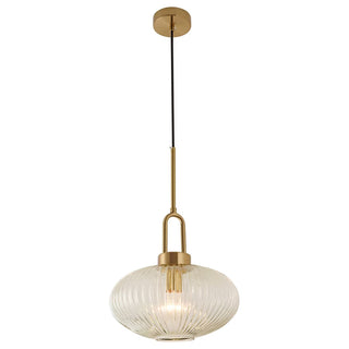 Lighting Inspirations Cape Pendant Light Black Cord Satin Brass - LOI1001080