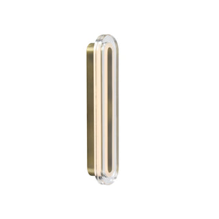 Cavara brass LED Art Deco bathroom wall light by Nordlux