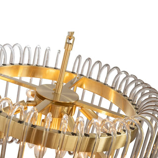 Davoluce Collette 60cm Chandelier Satin Brass Internal Structure Detail