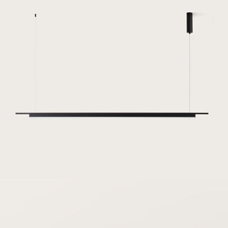 Coln Pendant Light by Aromas – 140cm linear matte black pendant suspended from ceiling