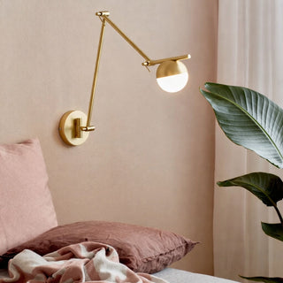 Adjustable wall and ceiling light with flexible joints