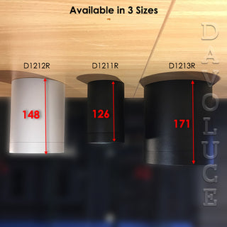 D1212R-18W-40D 18Watt 148mm Surface Mount Downlight Gentech Black or White Aluminium from Davoluce Lighting Australian wild delivery, Sydney, Perth, Brisbane, Melbourne. Davolucelighting.com.au