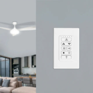 Wall-mounted Brilliant DC fan controller in modern interior
