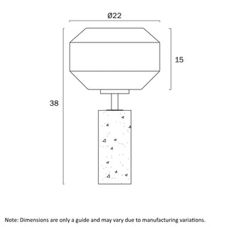 Deana Travertine Table Lamp