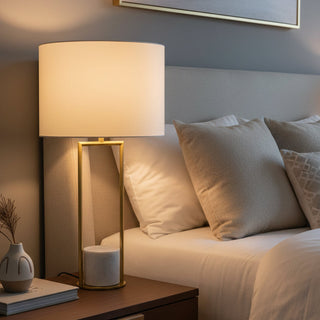 Telbix Desire Table Lamp in bedroom setting