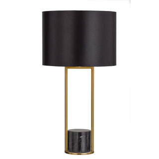 Marble Table Lamp with Antique Gold Frame