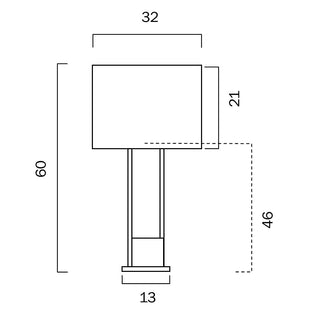 Telbix Desire Table Lamp measurements