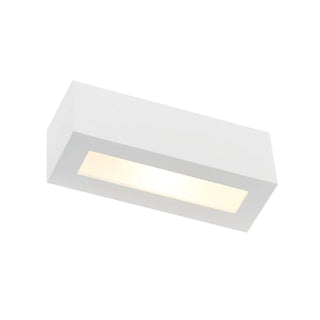 Front view of Desota Gypsum Wall Light in matte white