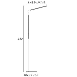 Telbix Dumas 10W LED Floor Lamp - DUMAS FL-BK - DUMAS FL-WH