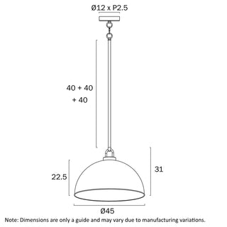 EMERSON 45CM PENDANT CHROME
